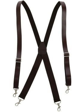 CTM Elastic Undergarment TSA Compliant Suspenders with Swivel Hook Ends